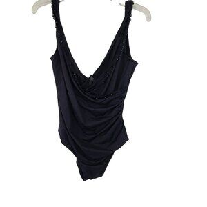 Roxanne Collection Women's One Piece Swimsuit Black Size 38C
